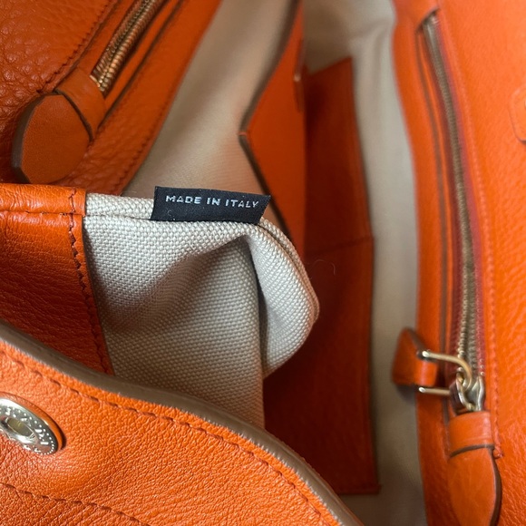 PradaCuir Frame Convertible Tote Canvas and Saffia - Picture 8 of 16